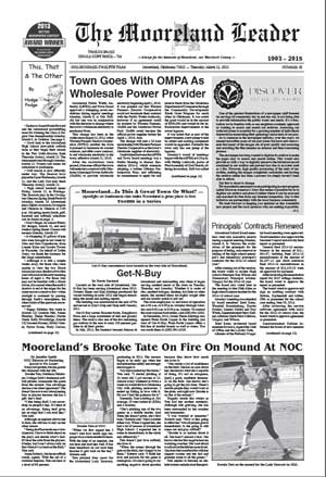 The Mooreland Leader Page 1